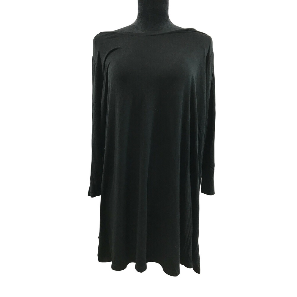 Liz Lange Maternity Black White Dress Womensβ Size M 3/4 Sleeve Work Casual